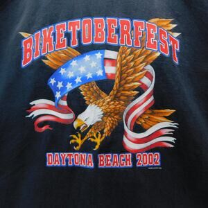 Vintage Harley Davidson Cut Off Sleeve Jean Shirt Biketoberfest  2002 XL